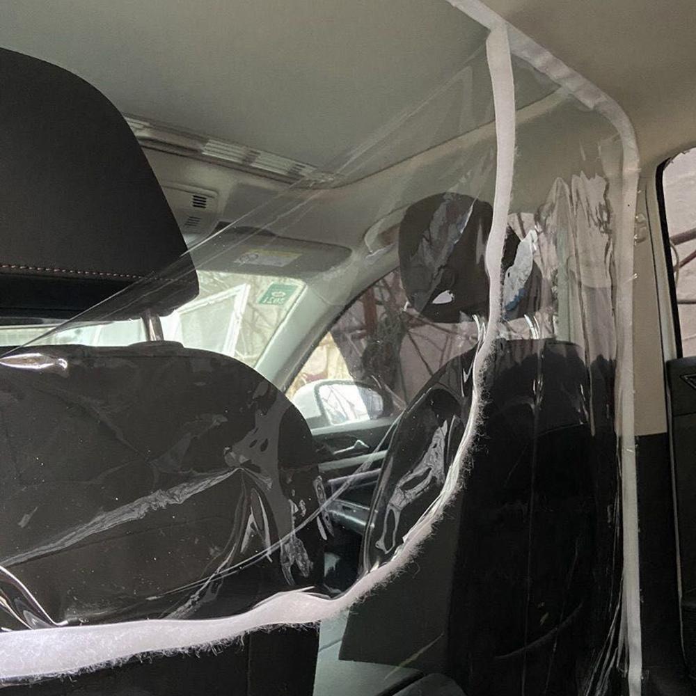 Car Isolation Curtain Sealed Taxi Cab Partition Screen Film Clear PVC Protection Film Anti-dust And Anti-spittle Anti-droplets