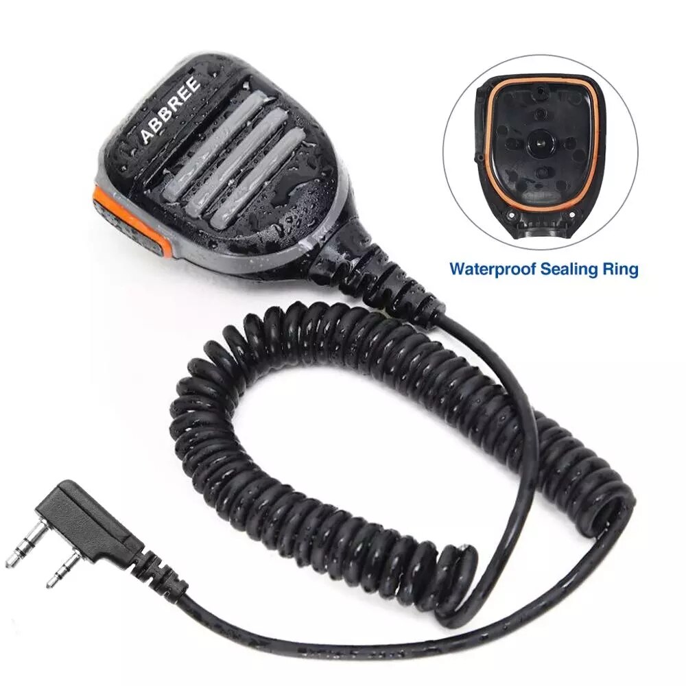Abbree – haut-parleur AR-780 PTT étanche à distance, Microphone pour Radio bidirectionnelle Baofeng UV-5R BF-888S UV-10 UV-13PRO AR-518