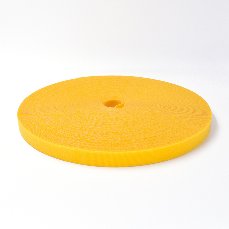 Rouleau de ruban adhésif de fixation Jumbo Vel cro, 50 mètres/rouleau, bricolage, réutilisable, Double face, crochet et boucle, attache de câble, sangles de gestion de fils: 10mm / Or