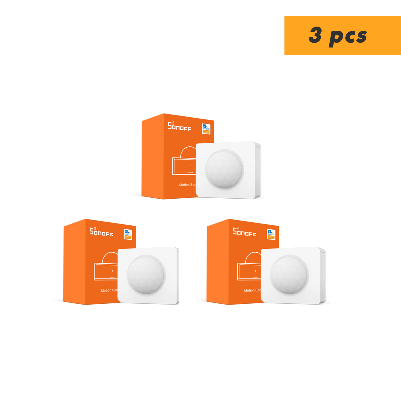 SONOFF SNZB 03 Zigbee Motion Sensor PIR Human Body Sensor, Support SONOFF Zigbee Bridge ZBBridge, Home Assistant via Zigbee2mqtt: SNZB03-3pcs