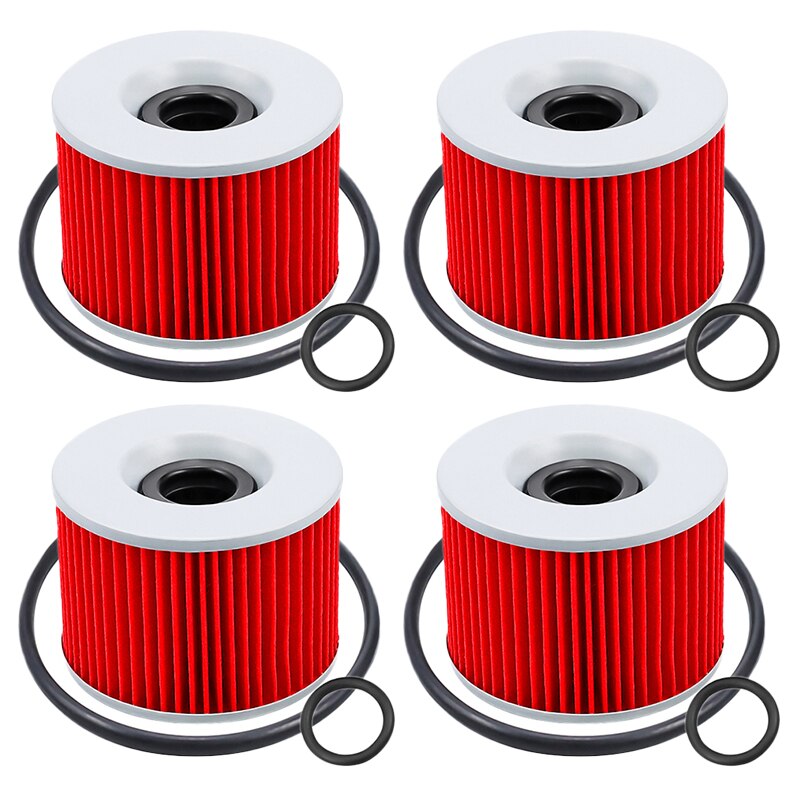 Motorcykel oliefilter til kawasaki  el250 el 250 eliminator 1990-1995 ex250r ninja 250 1986 gpx 250 1988 gpx 600r 1988-2000: 3 stk-rød