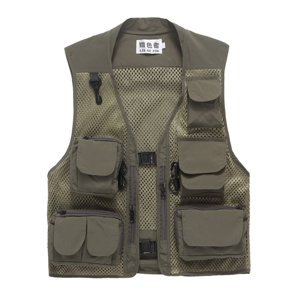 Mesh Fishing Vest Director Jacket Outdoor Waistcoat Gilet Hunting Shooting Vest