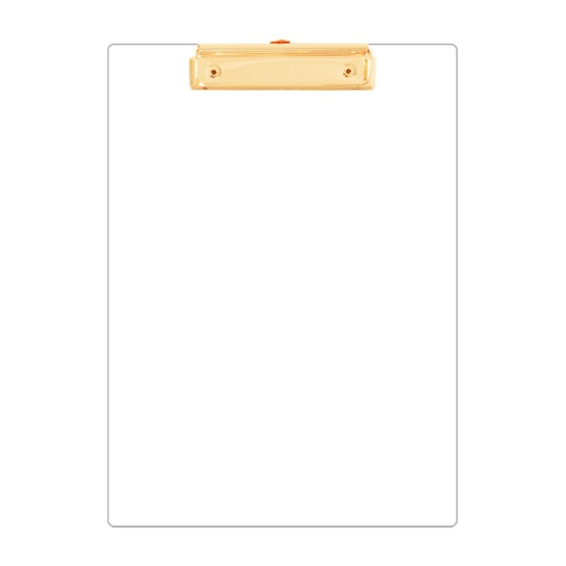 Portable Clipboard Vertical A4 Writing Pad Clear Acrylic Clipboard File Folder 12X9Inches for Office School Hospital
