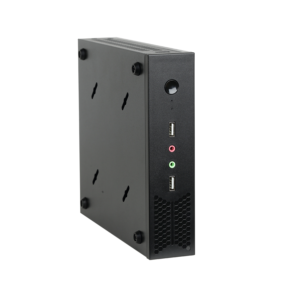 E. mini T5 Dünne Mini ITX Fall Schwarz USB2.0 HTPC WIFI Antenne Ports Keine Power