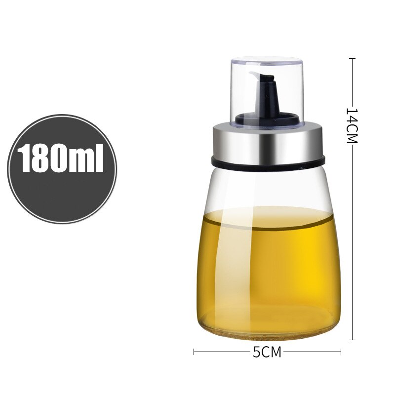 Home/Restaurant Keuken Tool Kruiderij Olie Fles Voor Sojasaus Azijn Spice Glazen Flessen Met Schaal Olieman Kruiden Container: 180ML-D