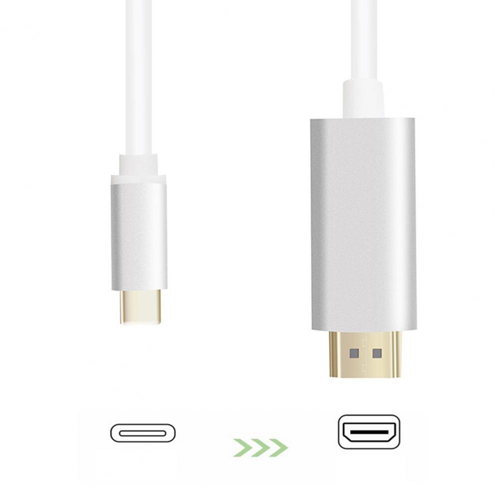 USB C to HDMI-compatible Cable Charge in Both Directions Ultra-thin Wire Connector for Macbook- Hewlett-Packard PC