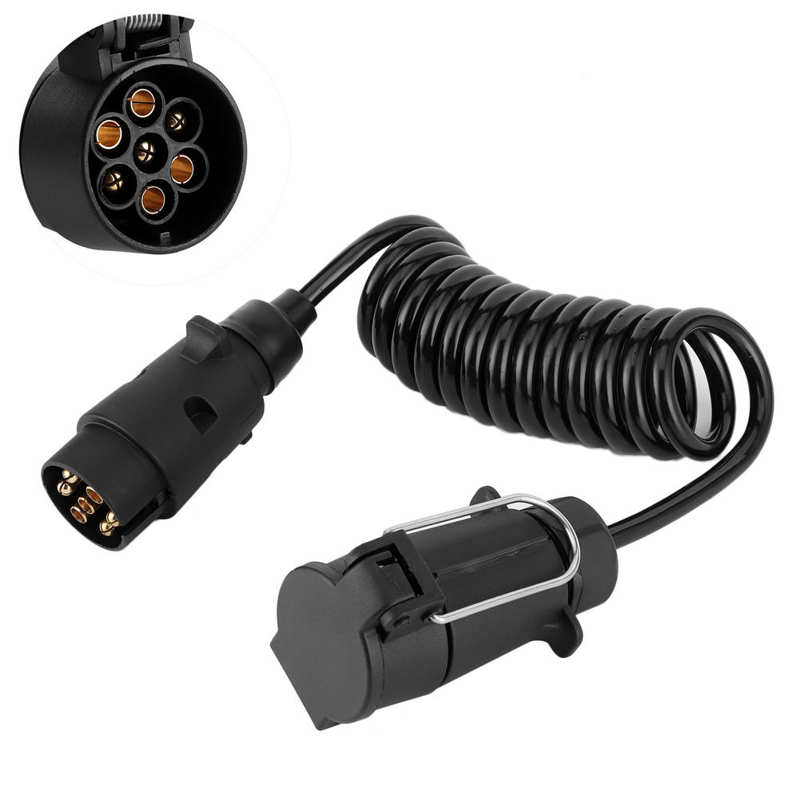2M Lente Kabel Cord 7Pin Trailer Plug Socket Adapter Bedrading Connector Voor Caravan