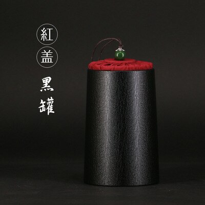 Small Special-shaped Tea Cans Tea General Packaging Tin Box Metal Spot Tinplate Cans Tea Organizer Kitchen Supplies: red black
