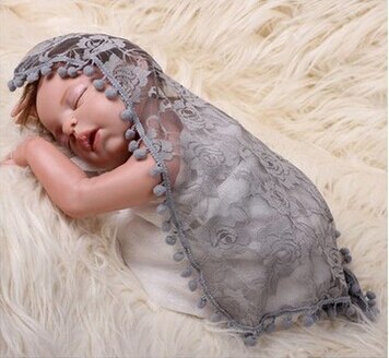 45*45cm , stretch blonder wrap, rekvisitter til baby fotografering nyfødt fotografering rekvisitter fotografi baggrund: Grå