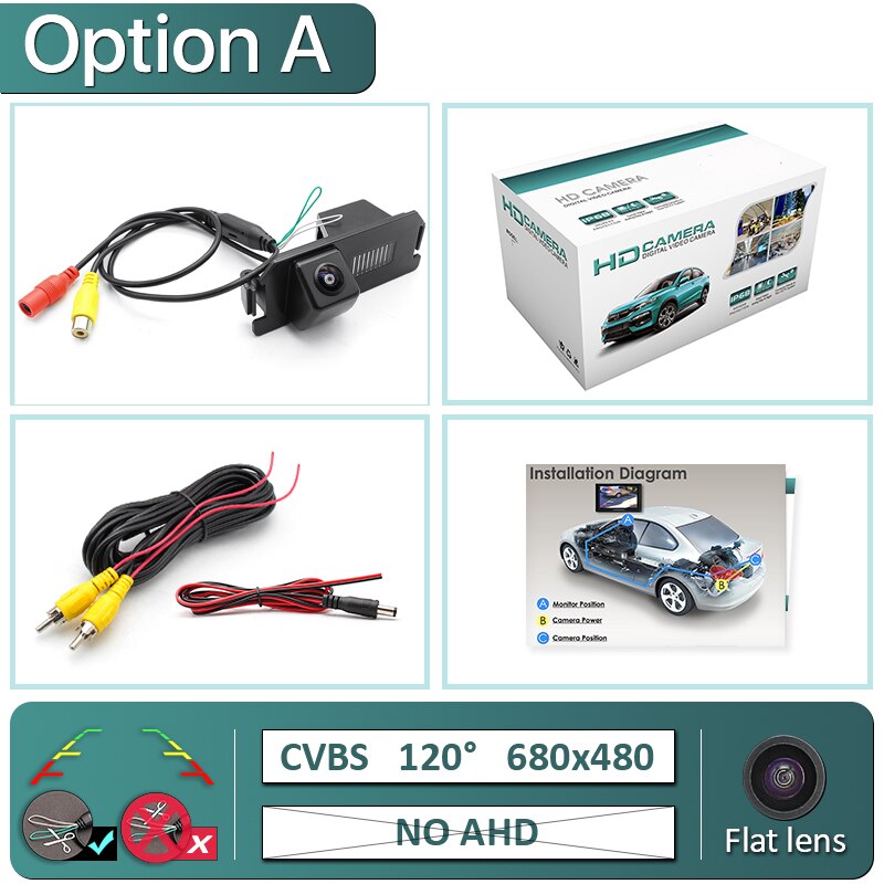 GreenYi 170 Degree 1920x1080P HD AHD Night Vision Vehicle Rear View Reverse Camera For Hyundai I10 I20 I30 Solaris Tiburon Car: A-680x480-120deg