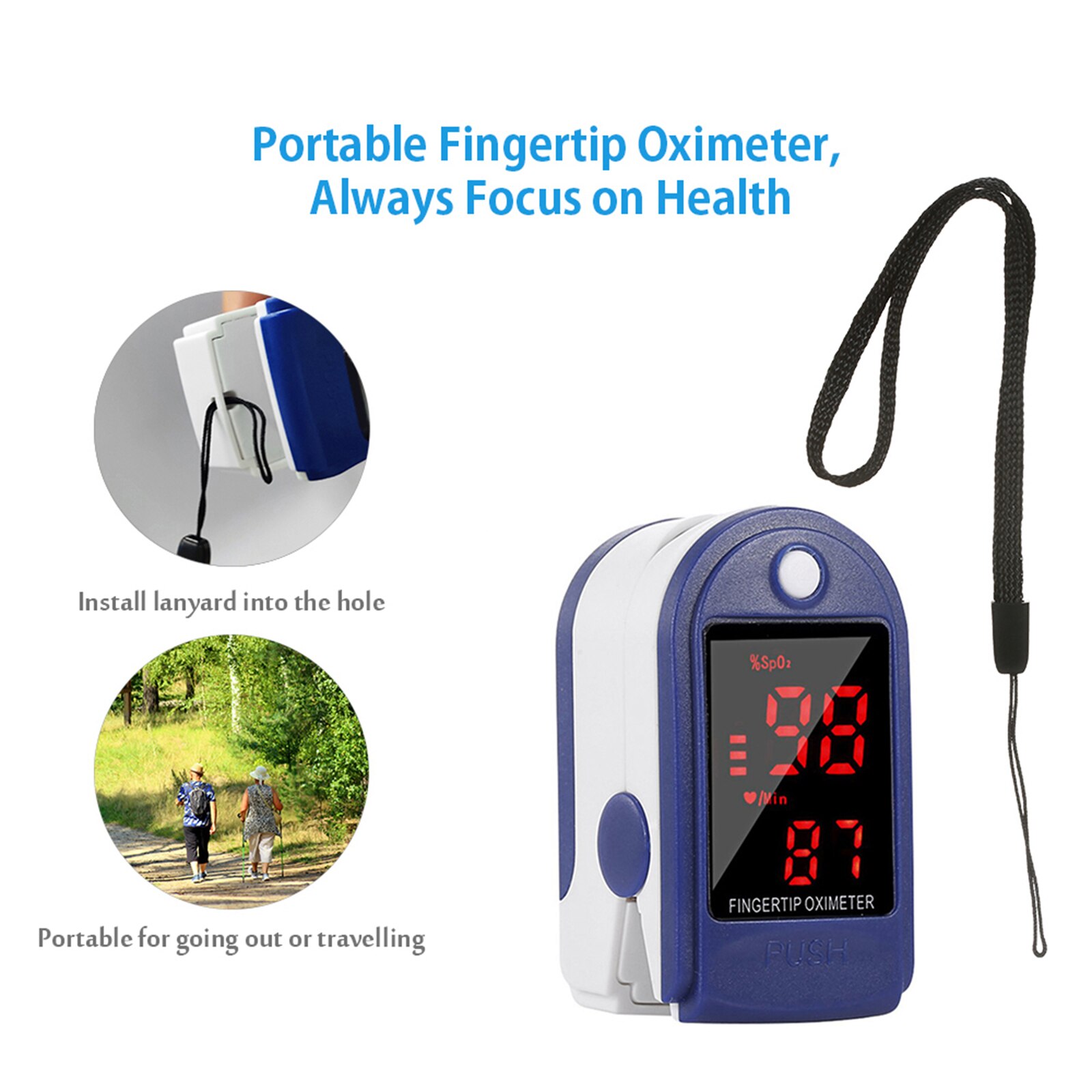 Oximeter lav batterispænding indikation måling spo 2 og puls måling blod iltmætning