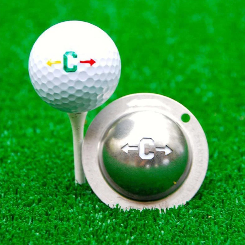 Multifuctional Golf Ball Line Liner Marker Template Drawing Alignment Tool Drawing Alignment Marks Sign Tools Stainless Steel: C
