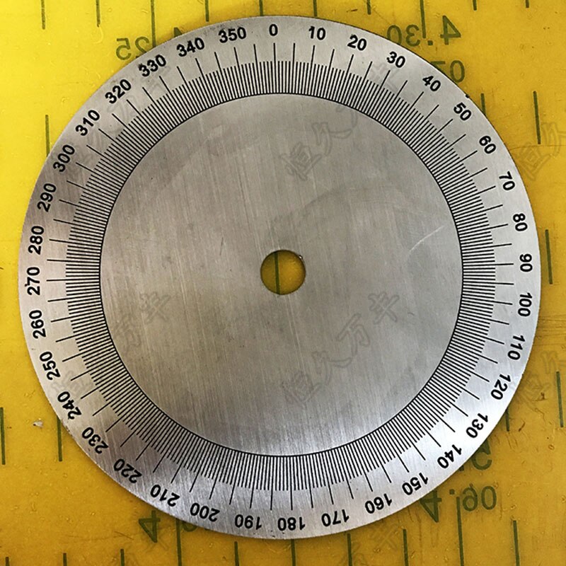 Dial clockwise round piece 360 degree stainless steel measuring instrument 94x8x1