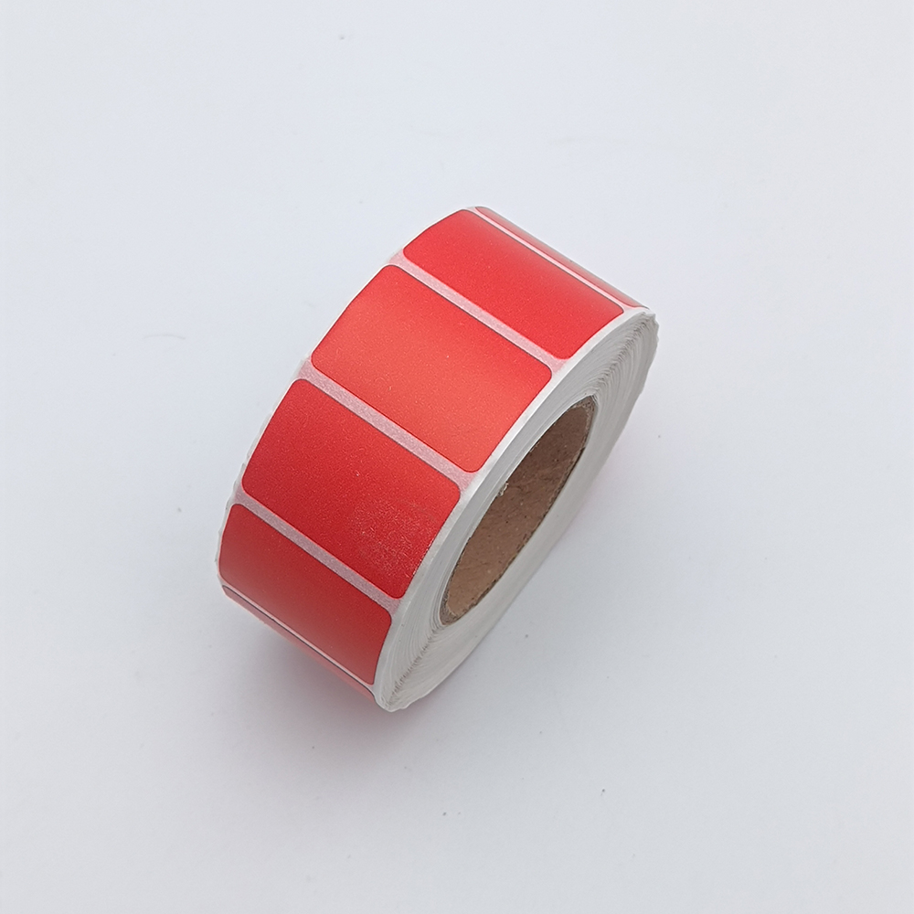 30 x 20 mm direkte termisk etiket rød pink gul blå printklistermærke stregkode farvet etiketpapir 3 x 2 cm termisk selvklæbende klistermærke: Hvid
