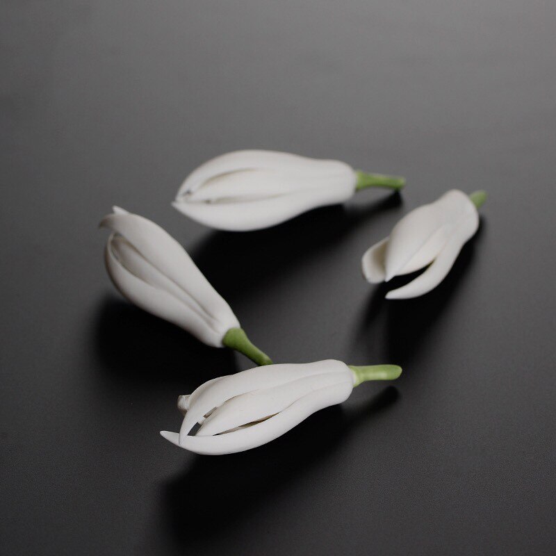 Magnolia blomst te ceremoni & te bord dekoration te spille hånd knivspids keramisk hvid magnolia blomst te kæledyr