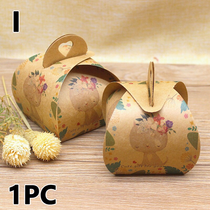 1Pc Box Mini Candy Box Paper Cute Cartoon Boxes Wedding Birthday Party Baby Shower Favors Biscute Cookies Packing Supplies: 09