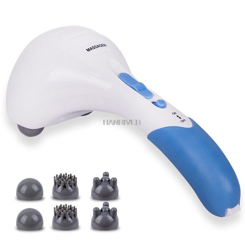 Masajeador eléctrico de mano, martillo vibrador de doble cabeza, cuello, espalda, cuerpo, vértebra Cervical, rodillo relajante con 6 cabezales de masaje: Default Title