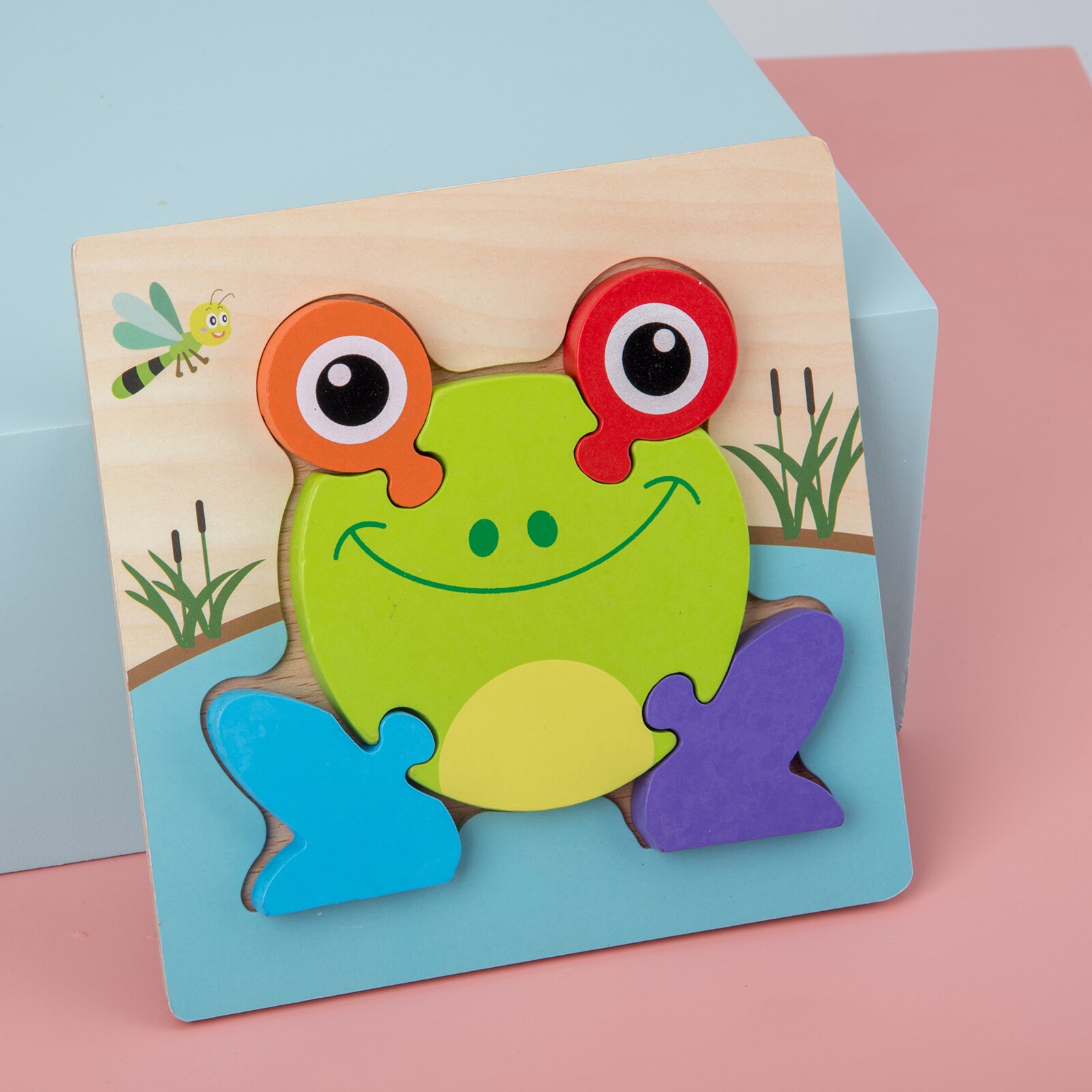 Houten Puzzel Voor Kinderen Voorschoolse Peuter Puzzels Educatief Speelgoed: Frog