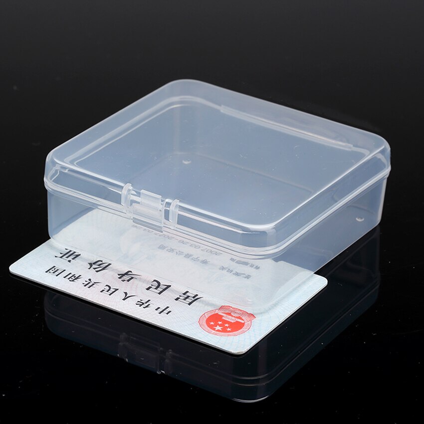 Mini Clear Vierkante Plastic Opslag Containers Doos Met Deksel, 8.4X8.4X2.8Cm, lege Scharnierende Dozen Voor Kralen, Sieraden, Gereedschap