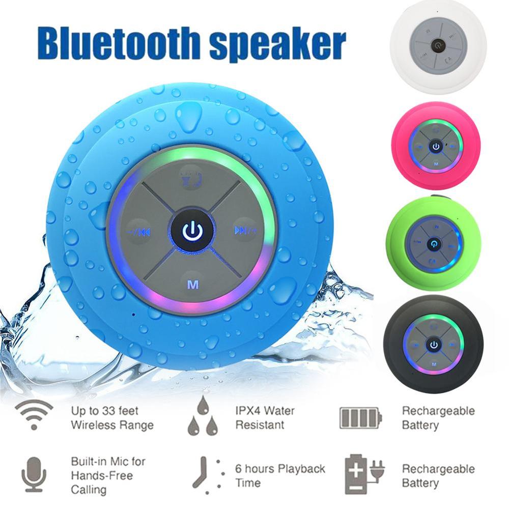Q9 Portable Subwoofer Shower Bluetooth Speaker Hands Free TF Card Waterproof Music Speakers For Car Handsfree Call Suction Mic