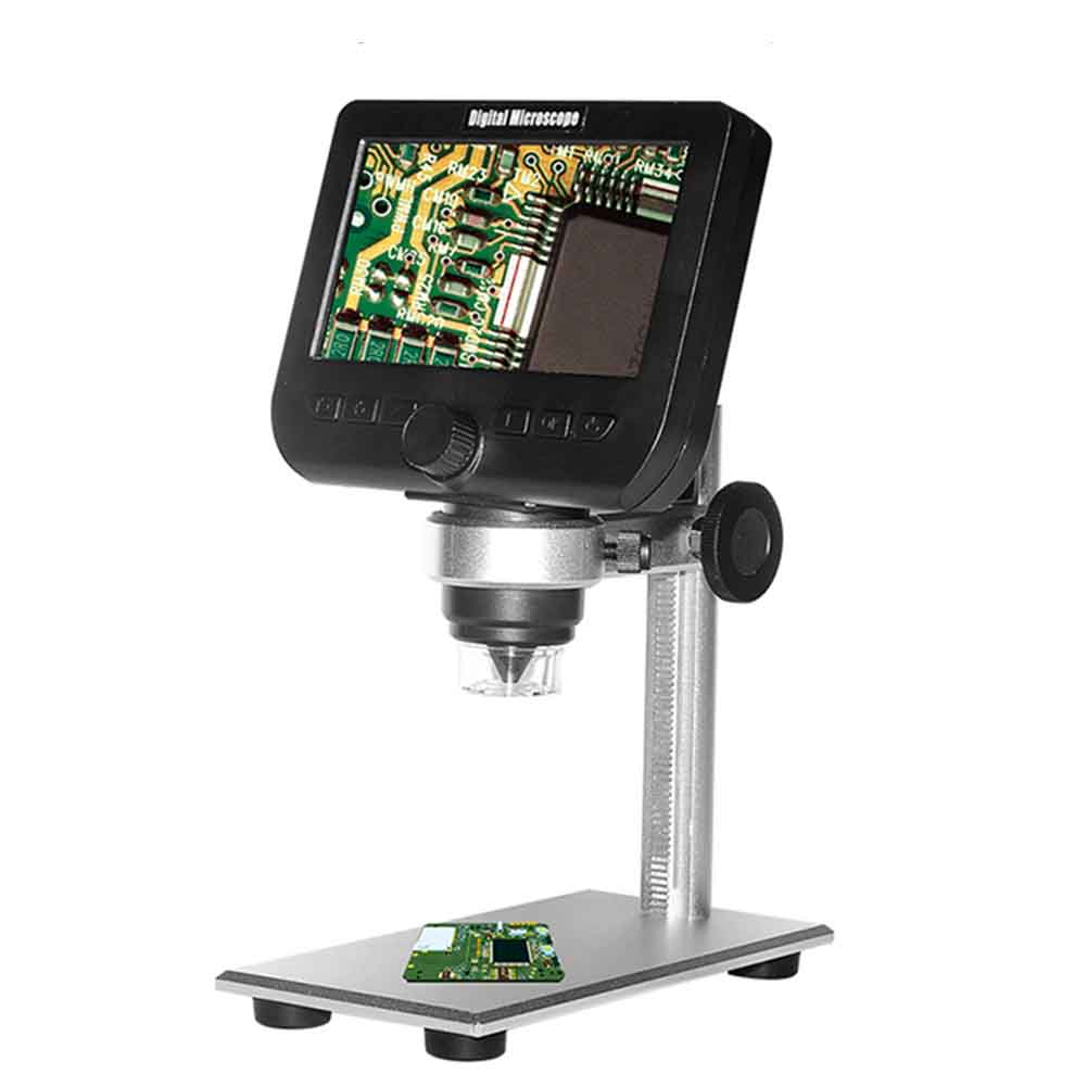 4.3 Inch Digital Microscope 8 Leds Lab Rechargeable Battery Magnification Education HD 1000X Wifi Students LCD Display