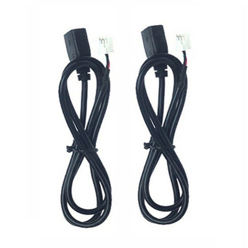 2Pcs 4Pin + 6Pin Connector Usb-kabel Voor Auto Radio Stereo 1M Usb Kabel Usb Adapter: Default Title