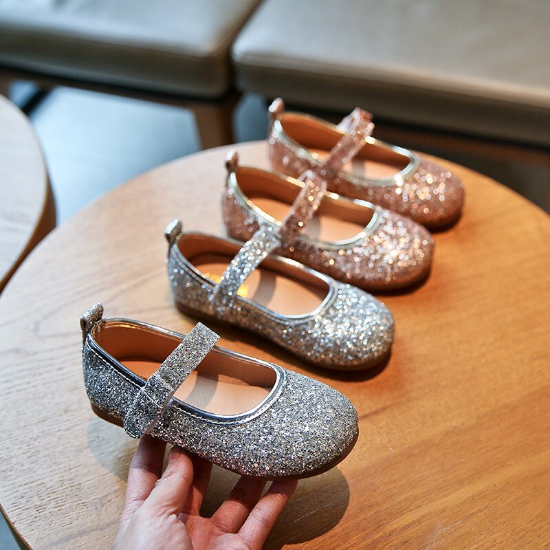 printemps automne filles chaussures enfants chaussures princesse doux en cuir souple chaussures enfants baskets filles baskets paillettes
