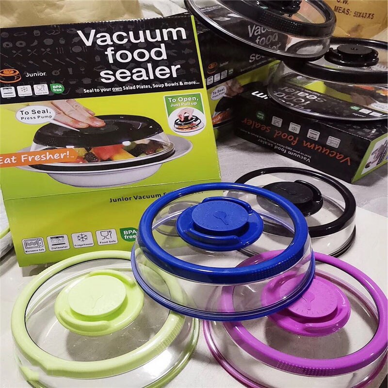 Vacuum Food Sealer Cover Kitchen Instant Vacuum Food Sealer Fresh Cover Refrigerator Dish Covers Lid Topper Dome Kitchen Tools