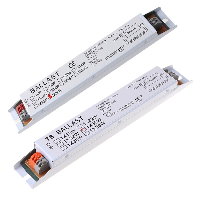 Balastro electrónico T8 de amplio voltaje, 220-240V CA, 36W, fluorescente, lastres de lámpara