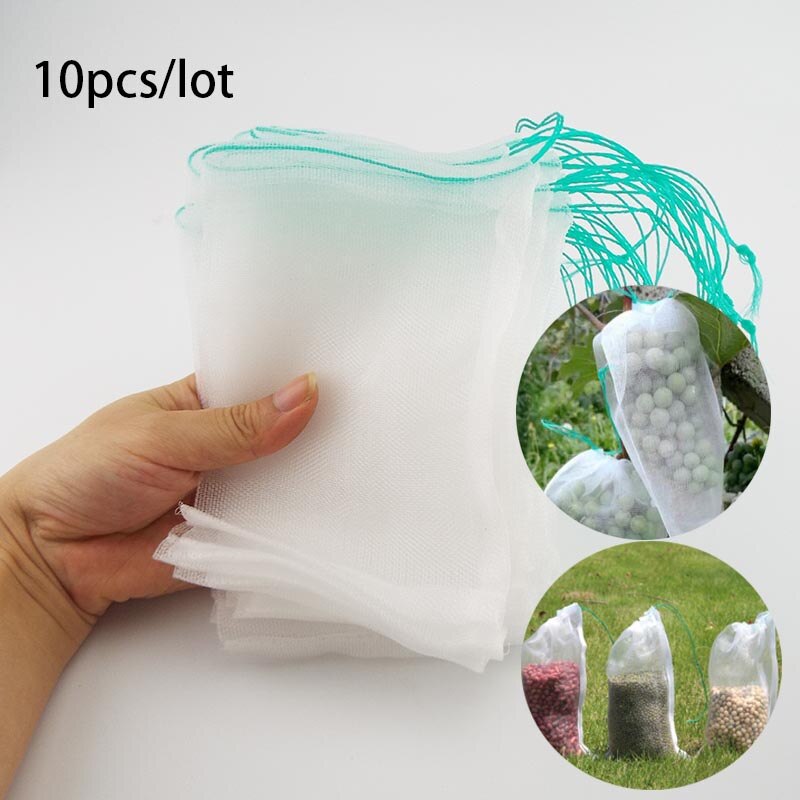 10x Garden plants Tool fruit veg grow net Grape Netting collect Protection Storage Bags Barrier Cover for anti Mosquito