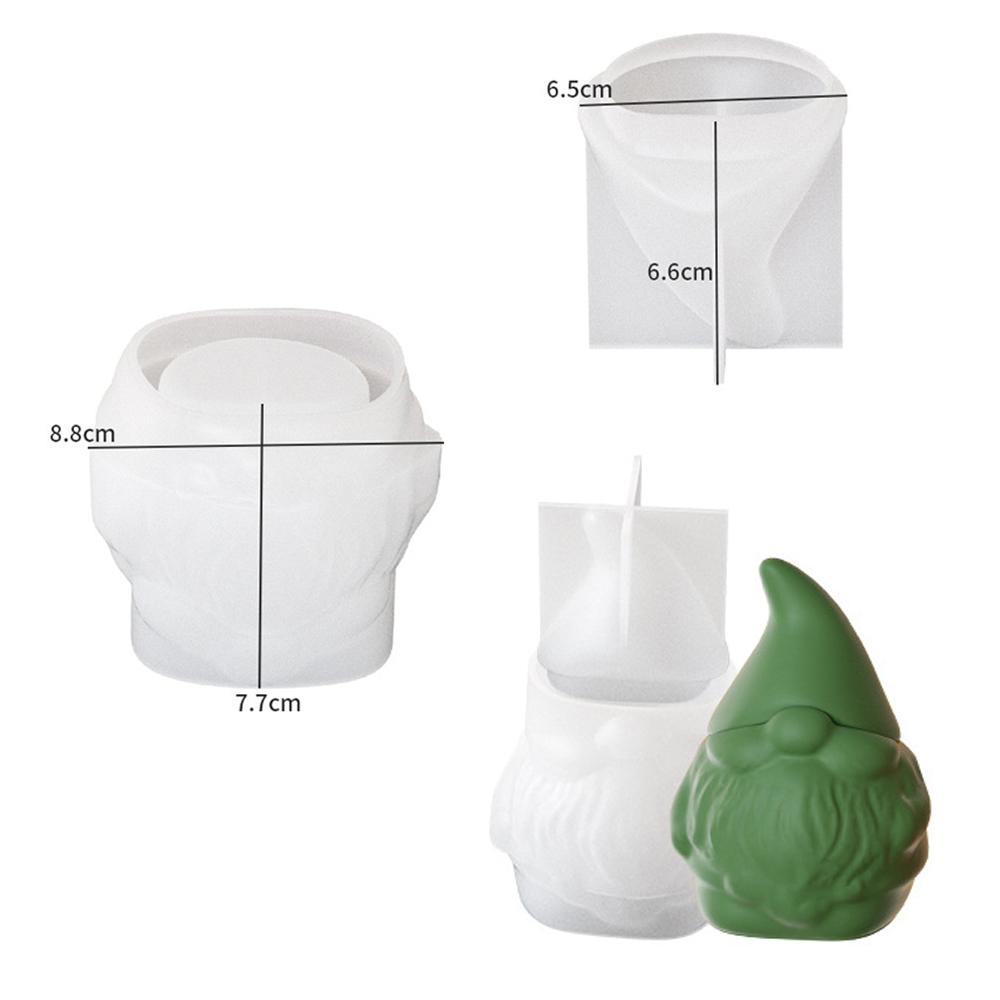 Stampo in silicone per bottiglia di immagazzinaggio di natale con coperchio scatola portacandele campana stampo in resina stampi in gesso fatti a mano fai da te decorazioni natalizie