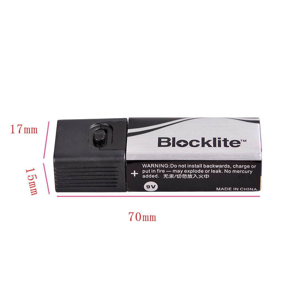 Lampe de poche LED de 9 volts lampe torche extérieure lumière de Camping Blocklite taille compacte lumière de Camping extérieure Ultra lumineuse