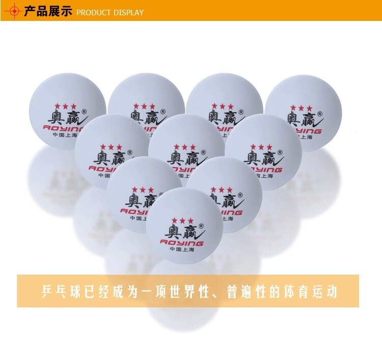 10 stk/mye bordtennisballer 3- stjerners 40mm sportsping pongballer leker bhd 2