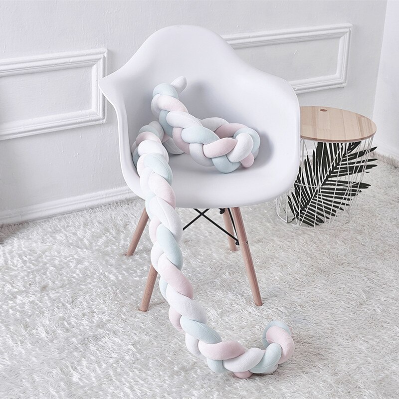 3M Länge Baby krippe stoßfänger Reinem Weben Plüsch Knoten Baby beding einstellen neue geboren bett einstellen nestchen einstellen: 1