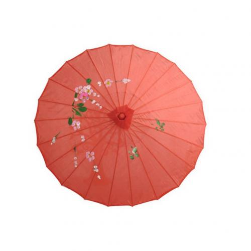 Damski parasol przeciwdeszczowy chińska parasolka fengshui jedwabny taniec dekoracyjny bambusowy parasol chińska parasolka z papieru parasol 37*56cm: Czerwony