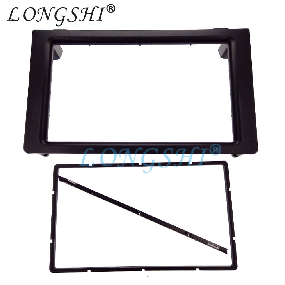 Marco de salpicadero para coche con doble Din LONGSHI para Radio para SAAB 93-3, DVD para Panel estéreo, marco exterior con bisel embellecedor 2din: 178x102 mm