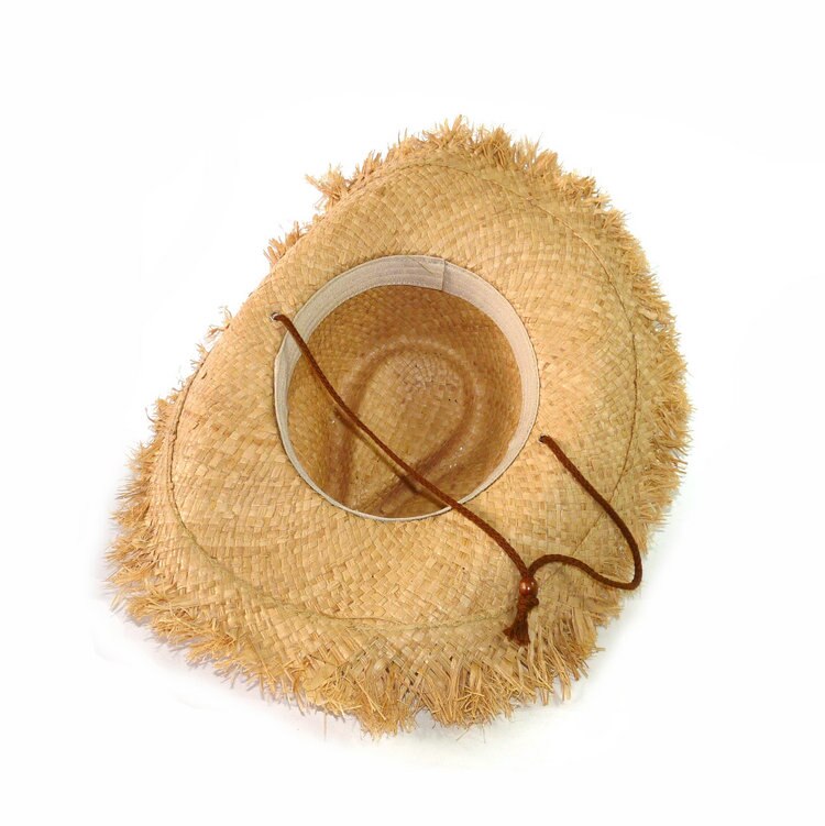 Sombrero vaquero de paja de rafia para hombre y mujer, Sombrero de verano de ala ancha, Panamá, Jazz, padrino