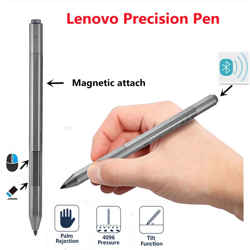 Stylet pour Lenovo stylo de précision ZG38C02486 Yoga book 2 C930 ThinkBook Plus stylet Bluetooth avec 4096 de détection de pression