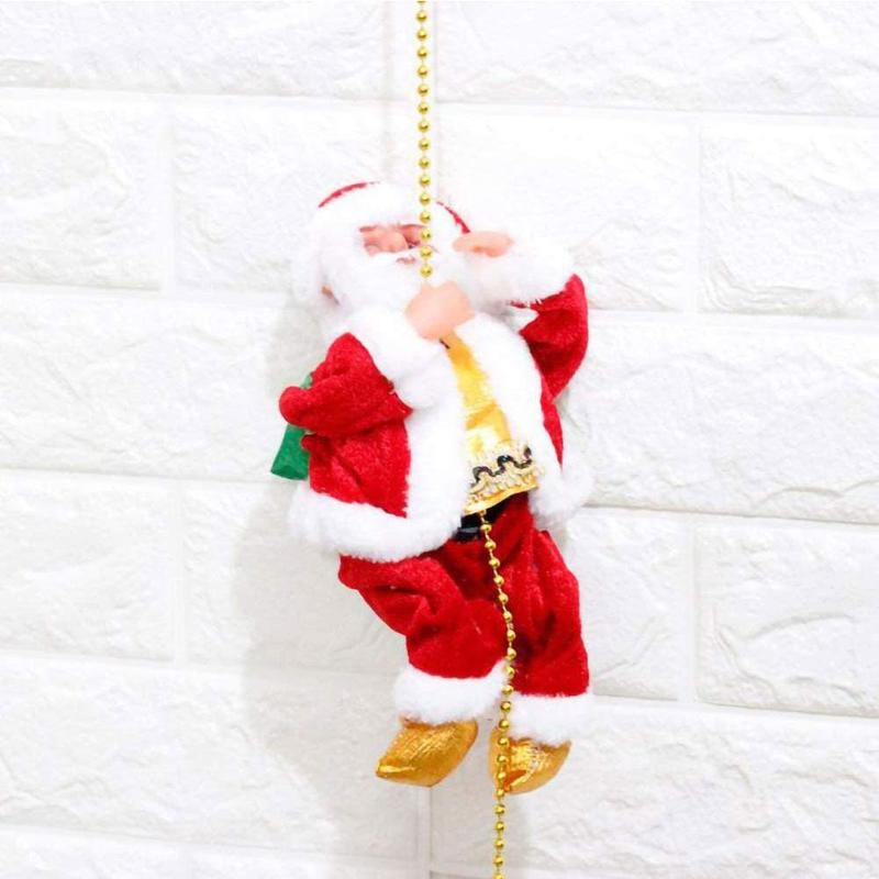 Julemanden dukke legetøj klatring på stigen julemusik ældre