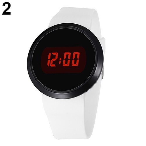 Touch Screen Horloges Mannen Led Digitale Horloges Mannen Sport Horloges Siliconen Band Dag Datum Elektronische Horloges Reloj Hombre: 133531white