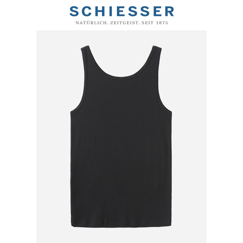 SCHIESSER Men's cotton breathable close-fitting sports vest 39/0155V