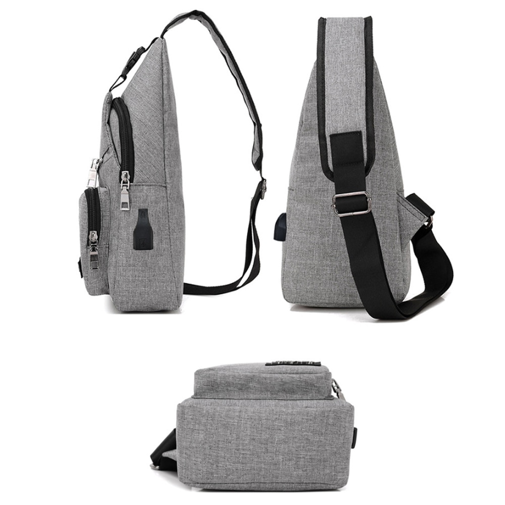 Bolso de hombro de nailon para hombre, bandolera de hombro para deportes al aire libre, Bolsa de mensajero de lona para Picnic