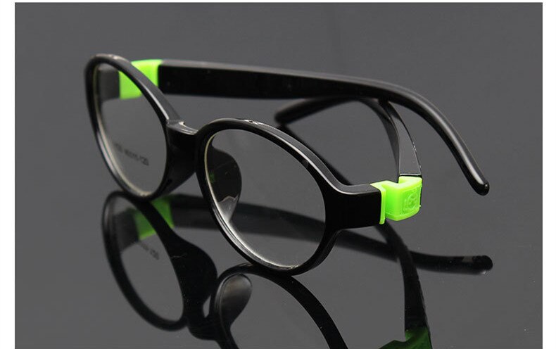 Bendable Round Light Child Glasses frame kids frames eyewear Flexible TR rubber optical lense No Screw safe Light 8820: C1