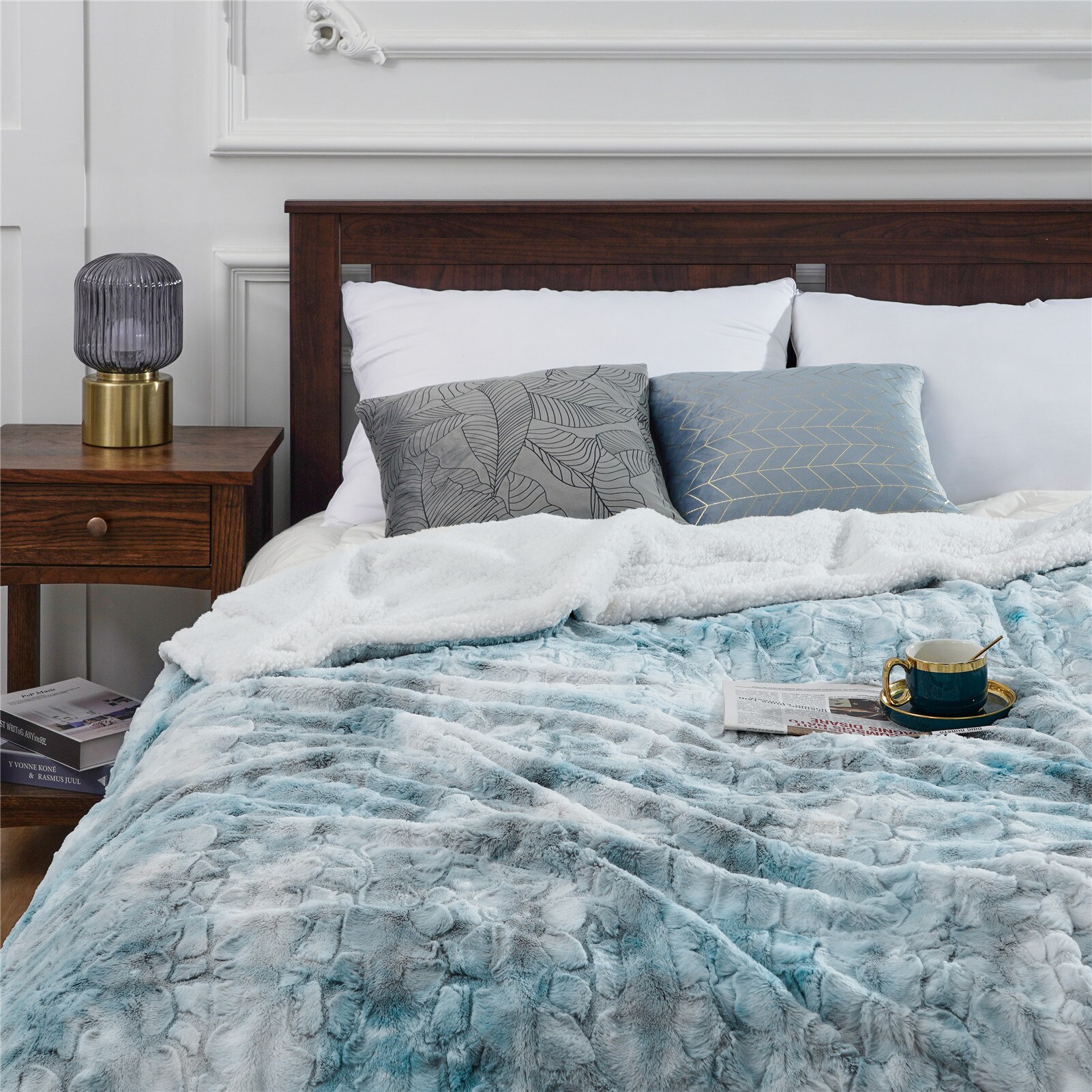 Kasjmier Dikke Sofa Dekens Fleece Sprei Voor Bed Dikker Pluche Dekens Double Layer Thuis Warmer Beddengoed Dekens