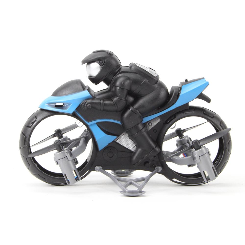 2.4g 4ch 2 in 1 mini rc motorcykel med drone højhastigheds rc motorcykel model legetøj fjernbetjening drift motor børn legetøj til