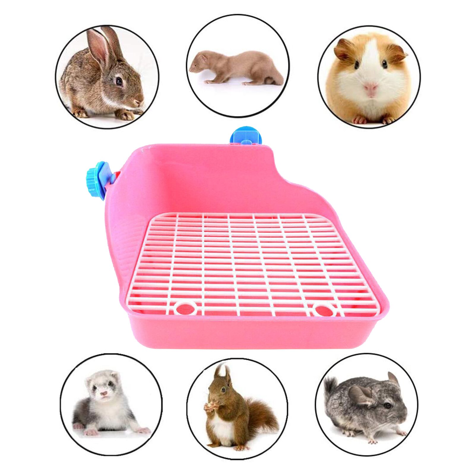 Boîte de toilette en forme de lapin pour adulte, plateau d&#39;angle, bac à litière, Cage pour animaux de compagnie