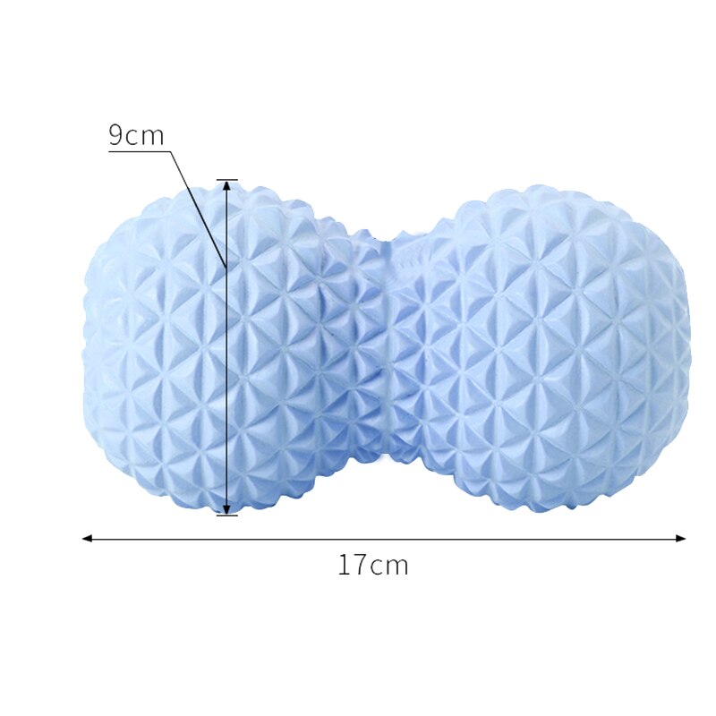 Massage Ball, Peanut Ball Plantar Fascia Cervical Vertebrae Acupoint Deep Muscle Relax Yoga Physiotherapy, Blue