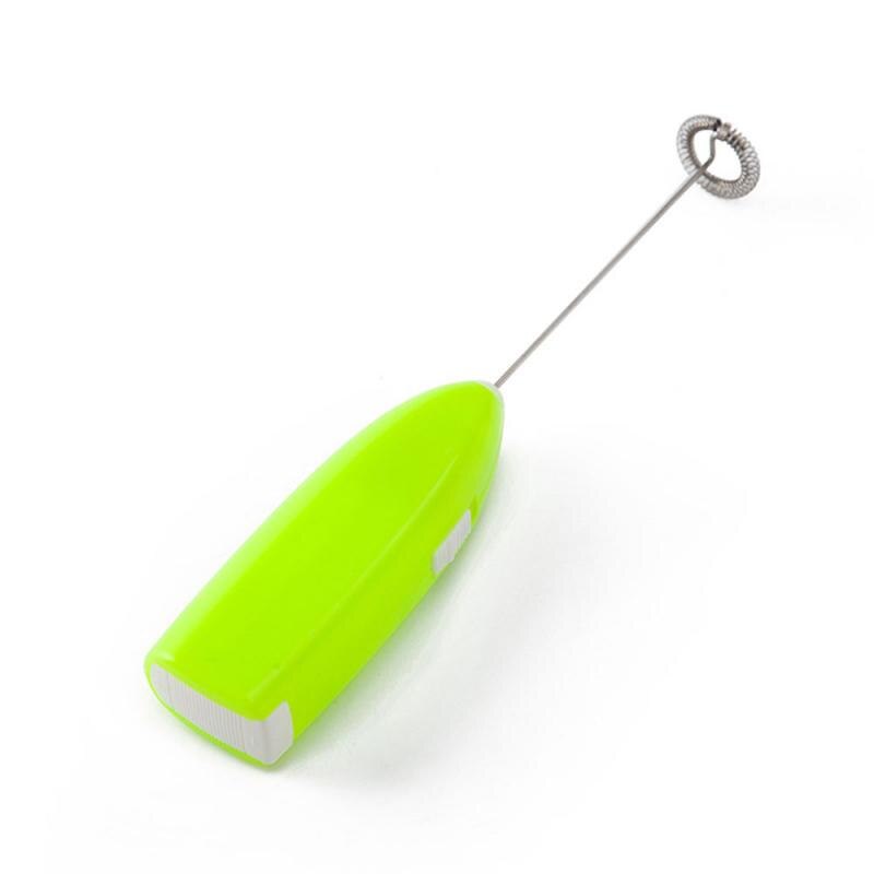 Milk Drink Coffee Whisk Mixer Electric Egg Beater Frother Foamer Mini Handle Stirrer Practical Home Kitchen Cooking Tools: green