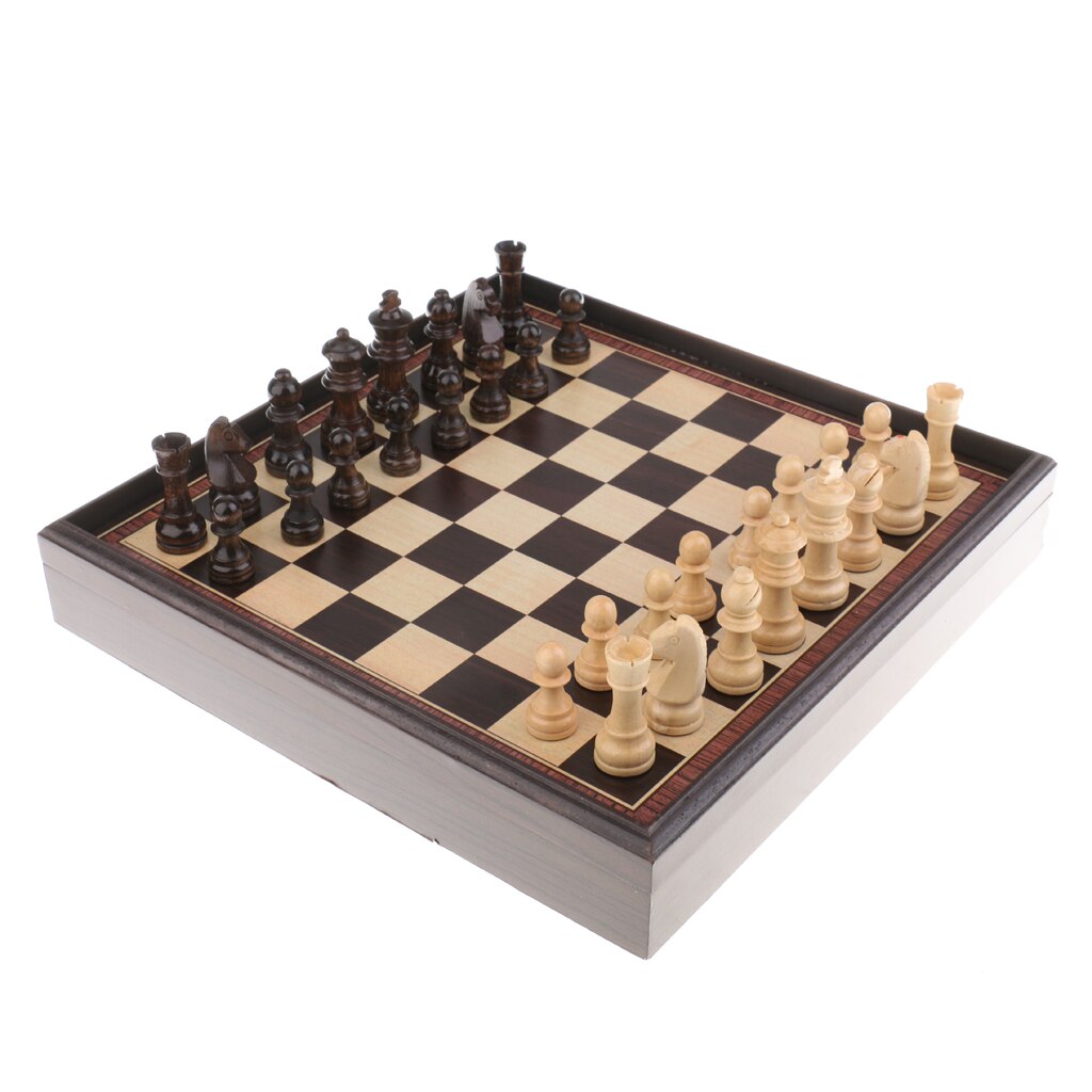 3 in 1 Chess Set Chess Pieces Folding Board Games Kids