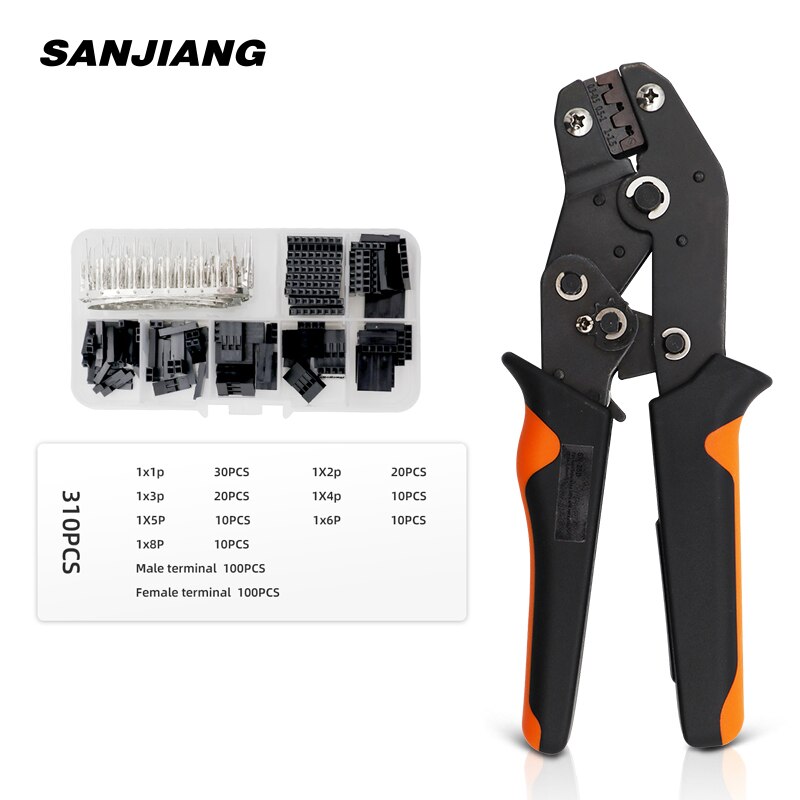 Pince à sertir dupont, sertisseuse de cosses, jeu d'outils manuels pour fils, bornes, outils de serrage, connecteur sn -28b , 310/460/620/1550 pièces: Sn -28b 310 pièces